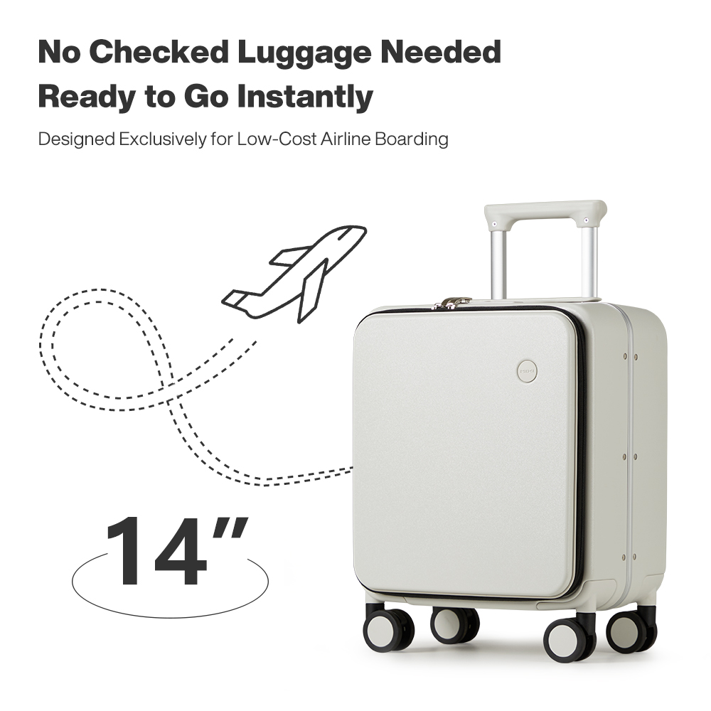 Valigia rigida da 14 pollici c - Aluminum Frame Carry On Luggage recensione e prezzo