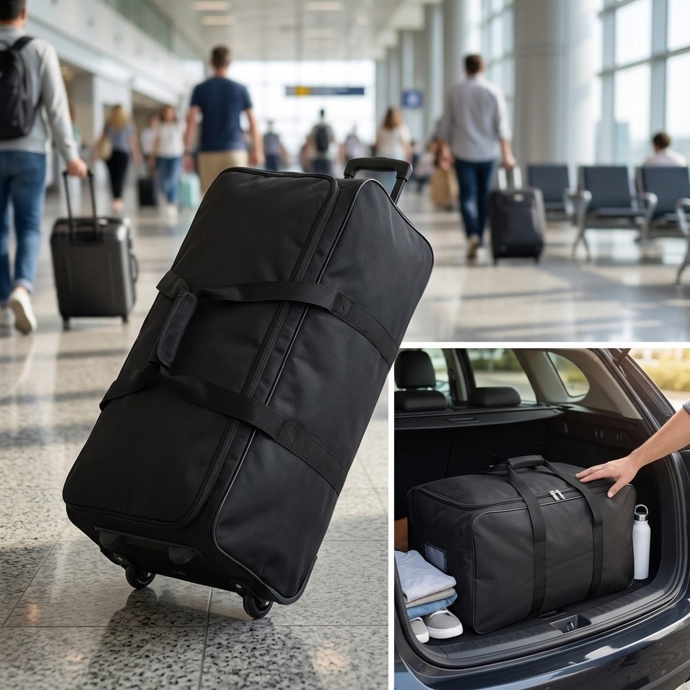 Borsa da viaggio pieghevole co - Foldable Rolling Luggage Bag recensione e prezzo