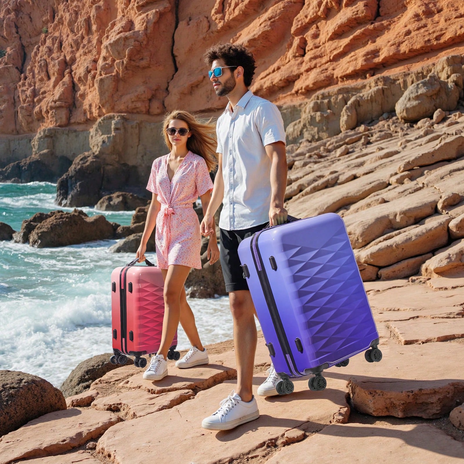 Set di valigie rigide da 20/28 - Spinner Wheel Rolling Suitcase 20 Inch recensione e prezzo