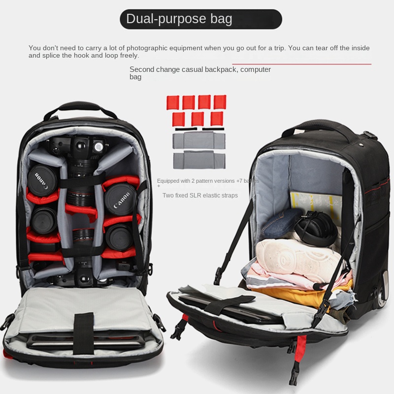 Zaino fotografico professional - Foldable Rolling Luggage Bag recensione e prezzo