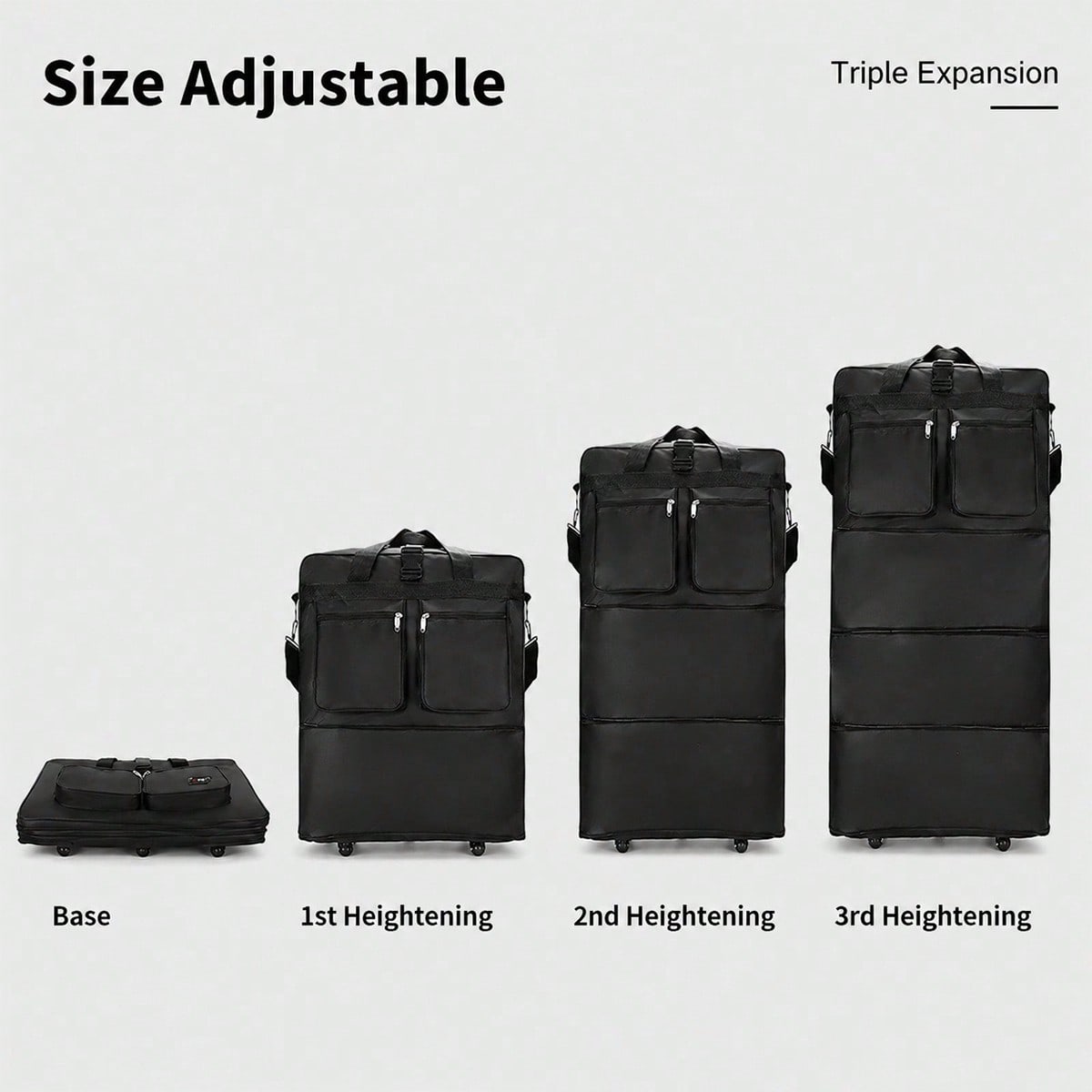 Borsa da viaggio nera con ruot - Foldable Rolling Luggage Bag recensione e prezzo